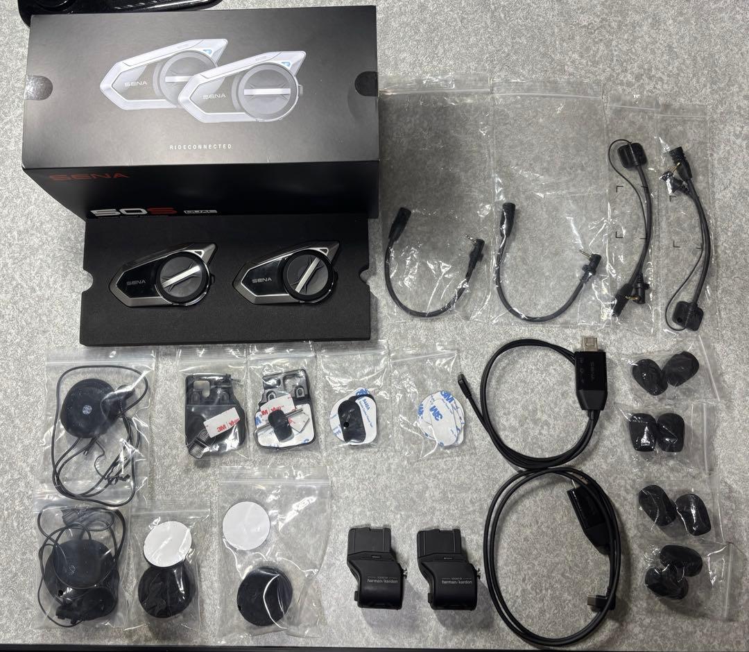 動作確認済み SENA 50s デュアルパック ※ワイヤーマイク1つ欠品