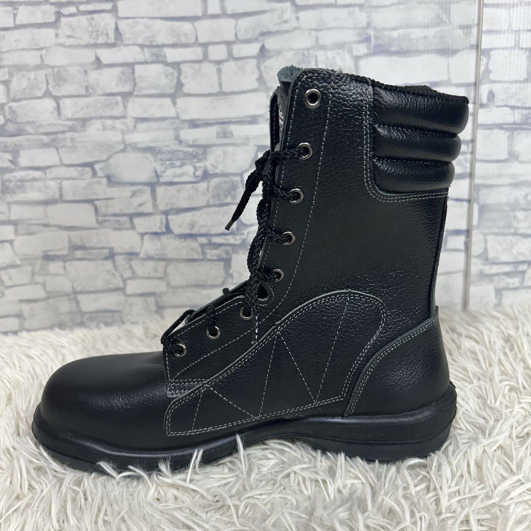 ミドリ安全　MIDORI 安全靴　ラバーテック　革製　サイドジップ　25.5 黒