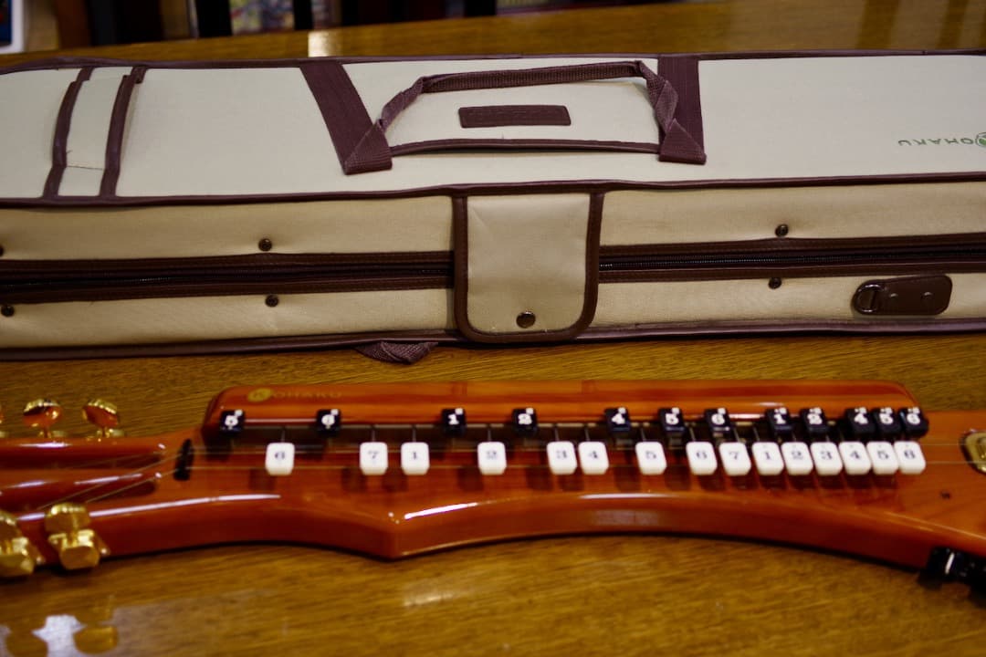 電気大正琴「こはく」ソプラノ（セミハードケース付）