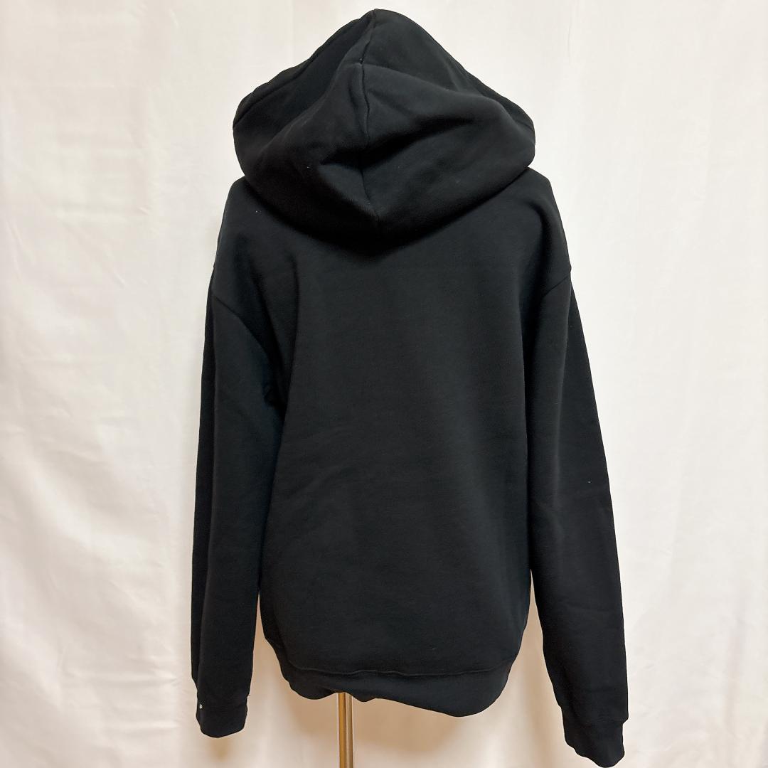 【美品】マリメッコ ウニッコ フード付きパーカー 裏起毛 黒 オーバーサイズ