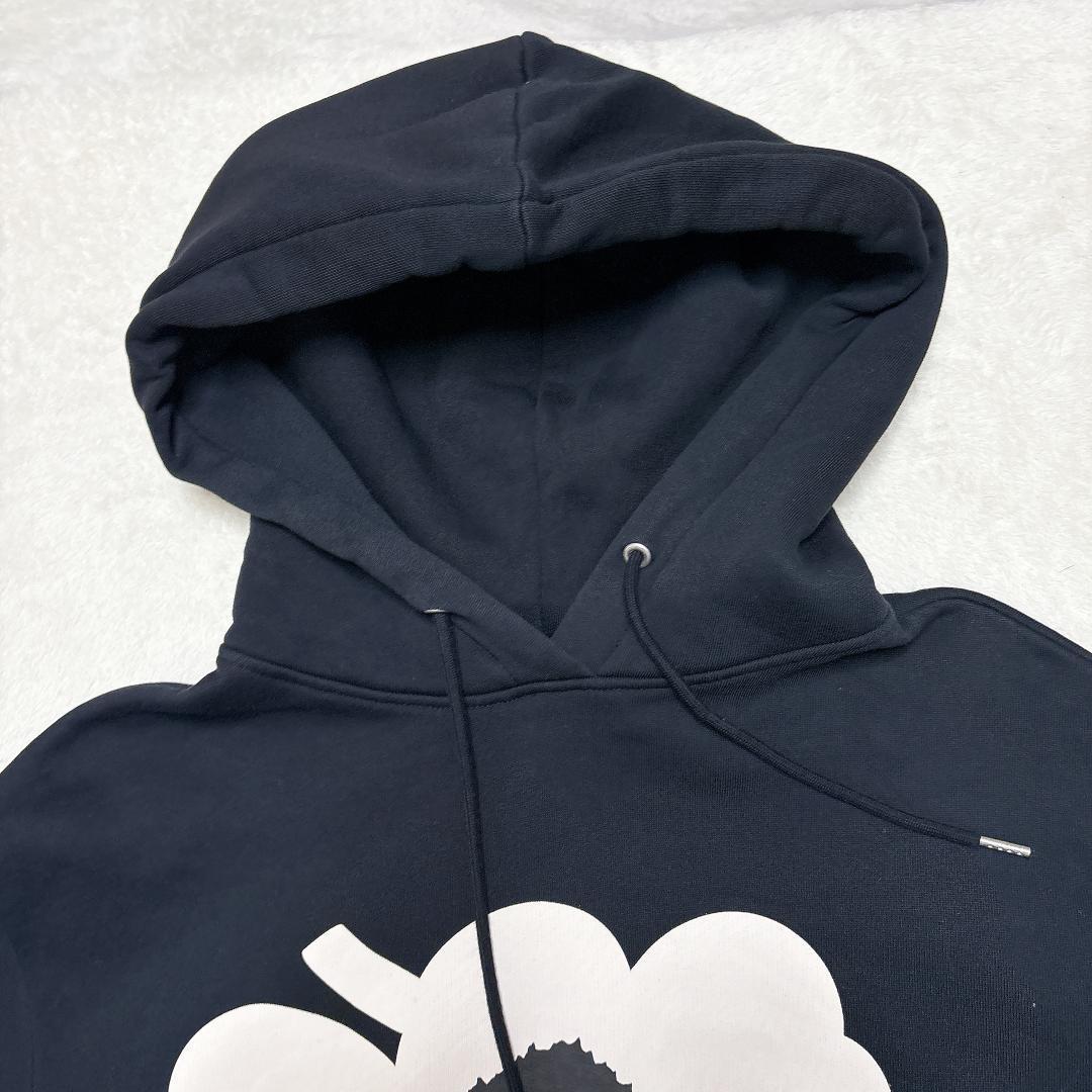 【美品】マリメッコ ウニッコ フード付きパーカー 裏起毛 黒 オーバーサイズ