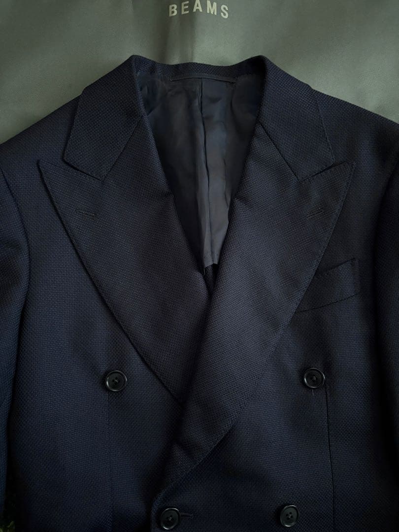 BEAMS F / ホップサック ダブルブレスト ジャケット