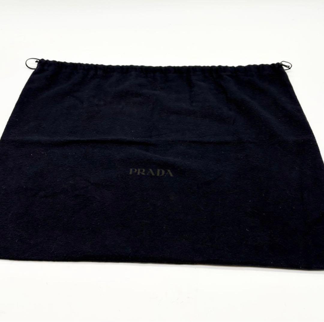 【美品】希少 プラダ ショルダーバッグ ナイロン レザー 三角ロゴ 斜め掛け 黒
