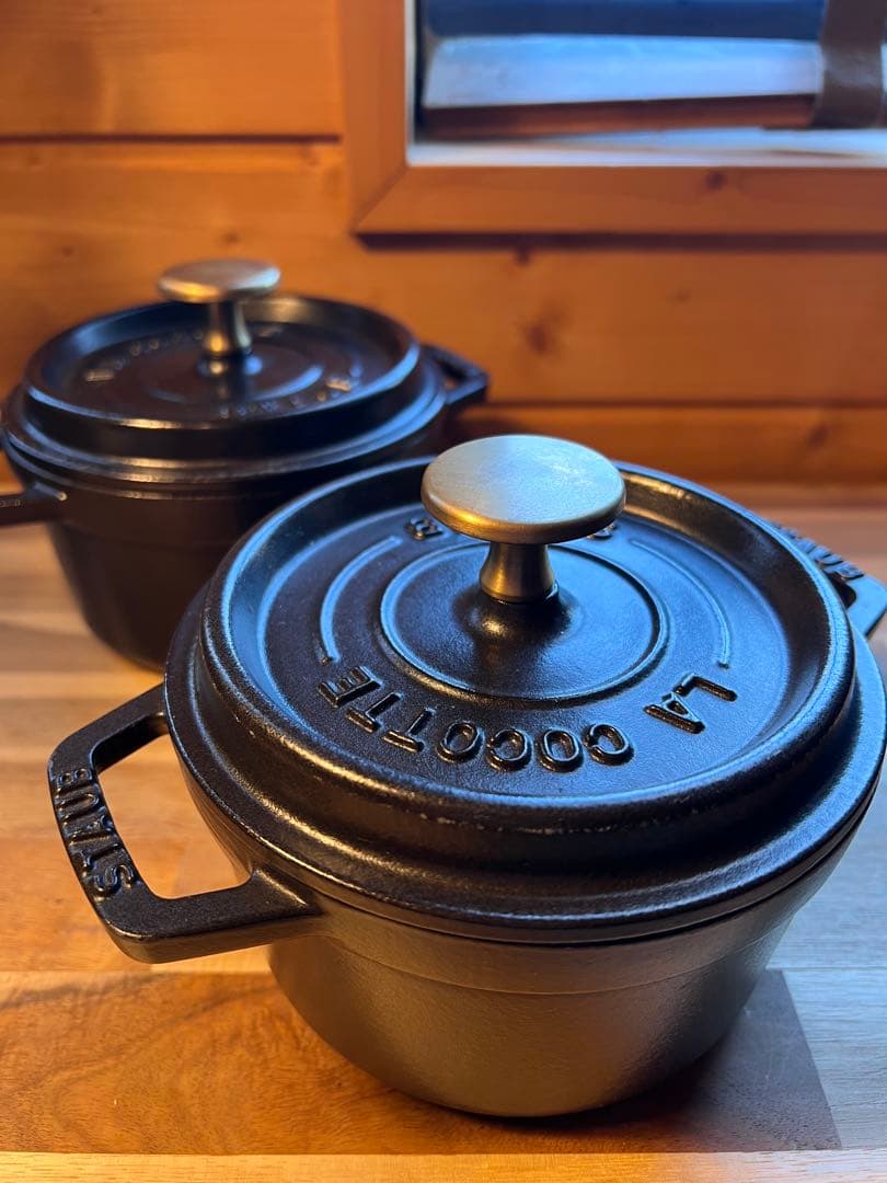 【2個セット】ストウブ staub ピコココット ラウンド 14cm ブラック