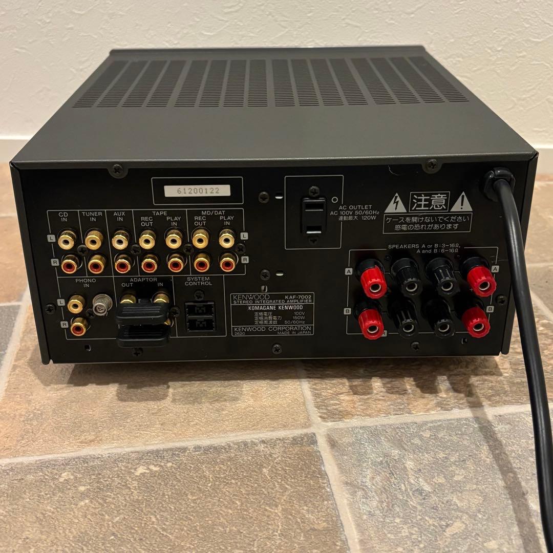 【美品】KENWOOD高音質プリメインアンプ　リモコン付　KAF-7002