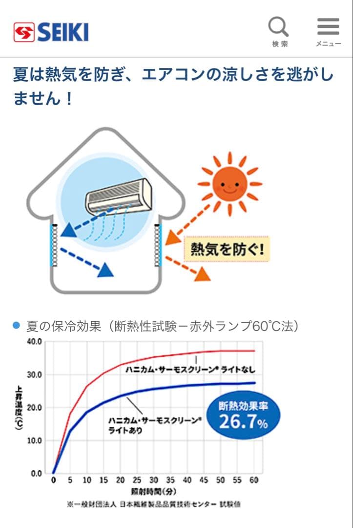 SEIKI ハニカムスクリーン(右) 1282x2145 ホワイト　値下期間中！