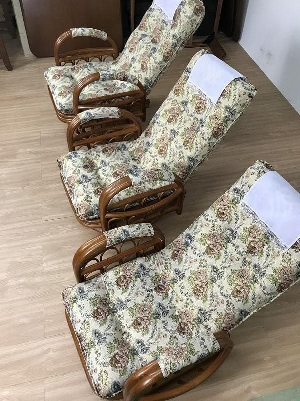 座り込心地は抜群!!天然ラタンリクライニング回転座イスM【OUTLET】