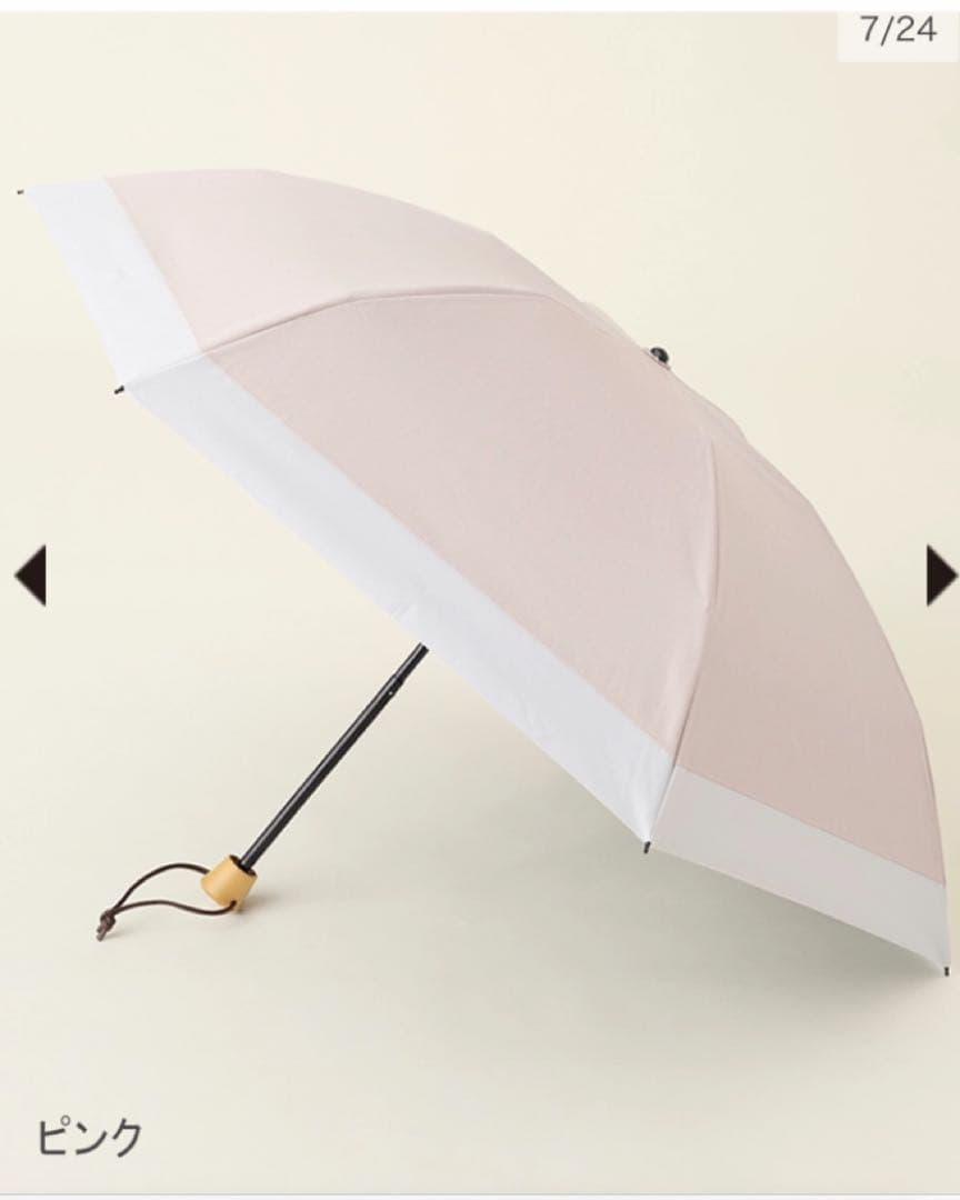 新品タグ付 SUN BARRIER 100 サンバリア日傘 ３段折 ピンク未使用