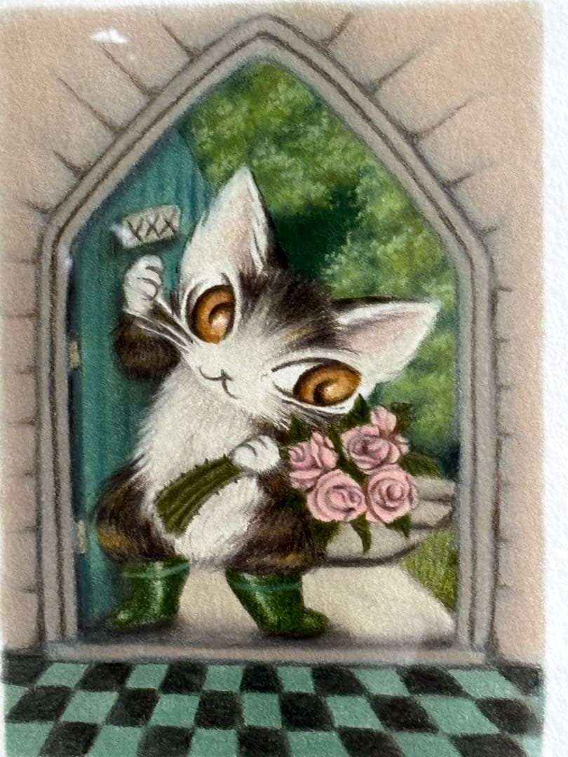 ダヤン 版画「ノックノックどなた？」