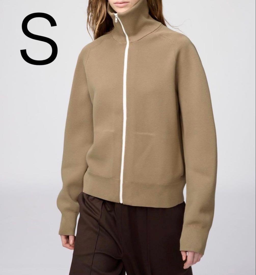 【新品】UNIQLO C ミラノリブフルジップカーディガン　ベージュ　S
