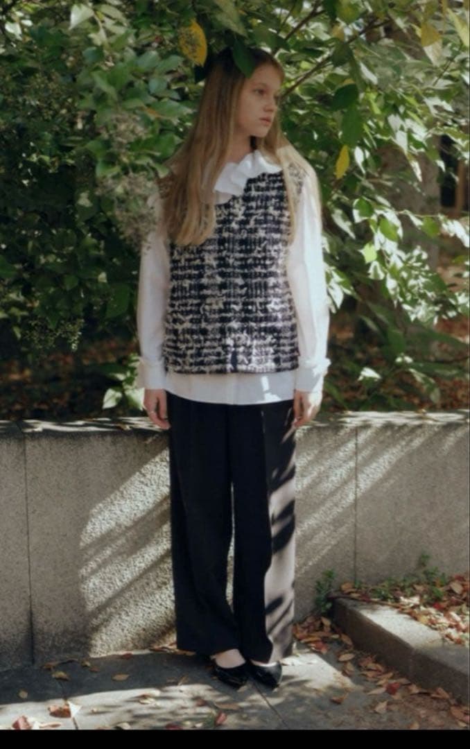 OHGA ツイードベスト　新品　タグ付