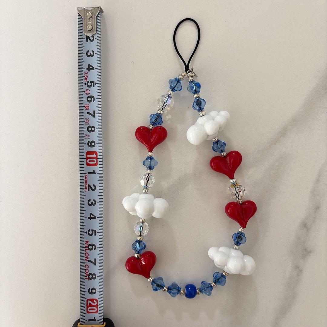 正規品stringtingカラフルハート雲スマホストラップ