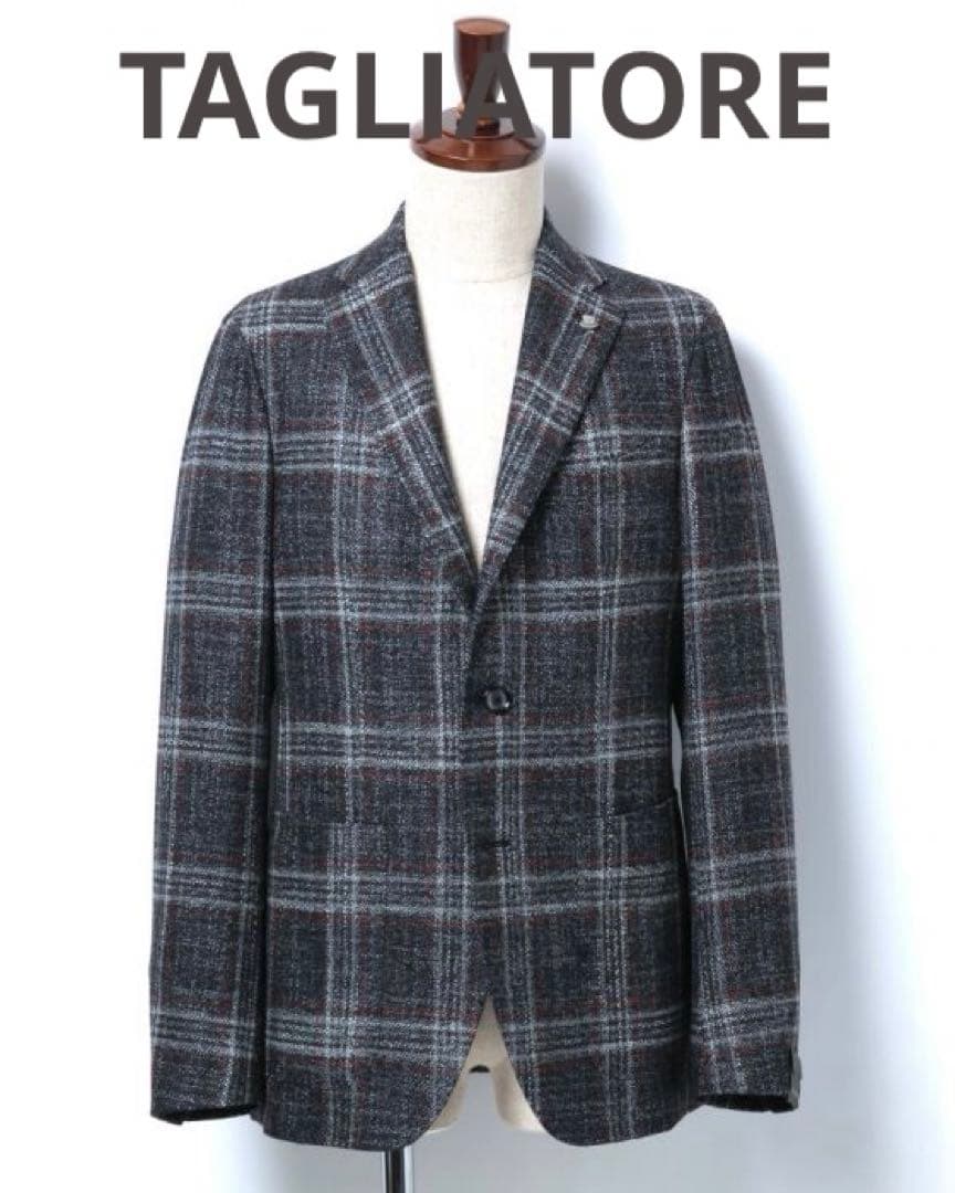 タリアトーレ　チェック柄 シングルジャケット　46サイズ