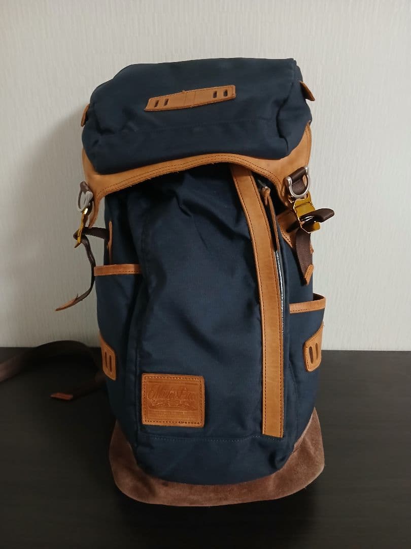 と*。様 マスターピース　ポテンシャル　ネイビー キャンバス スエード リュック