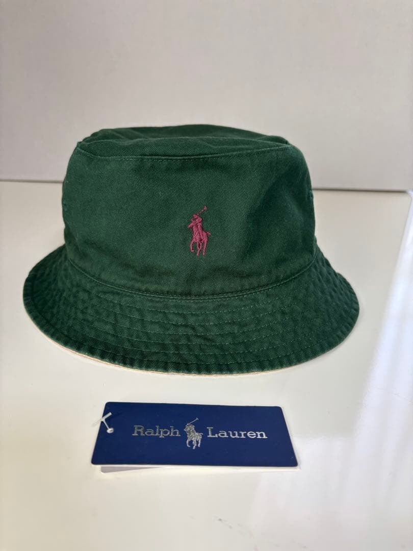 RalphLauren ビームス別注リバーシブルバケットハットカーキ/グリーン