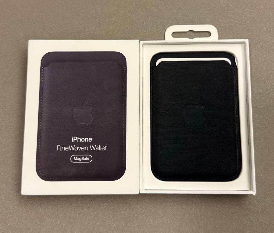 MagSafe対応iPhoneファインウーブンウォレット ブラック