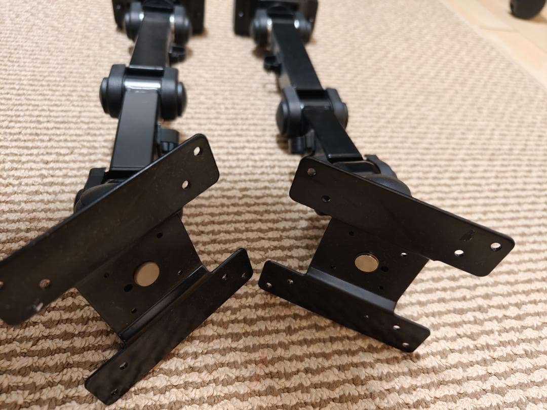 ブラック モニターアーム 二重アーム CR-LA358 x 2セット