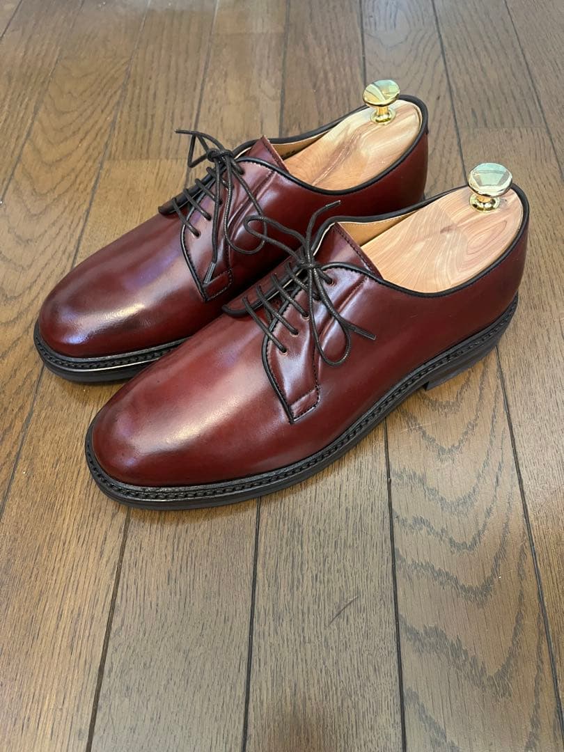 【未使用】Berwickバーガンディ　コードバン　ドレスシューズ