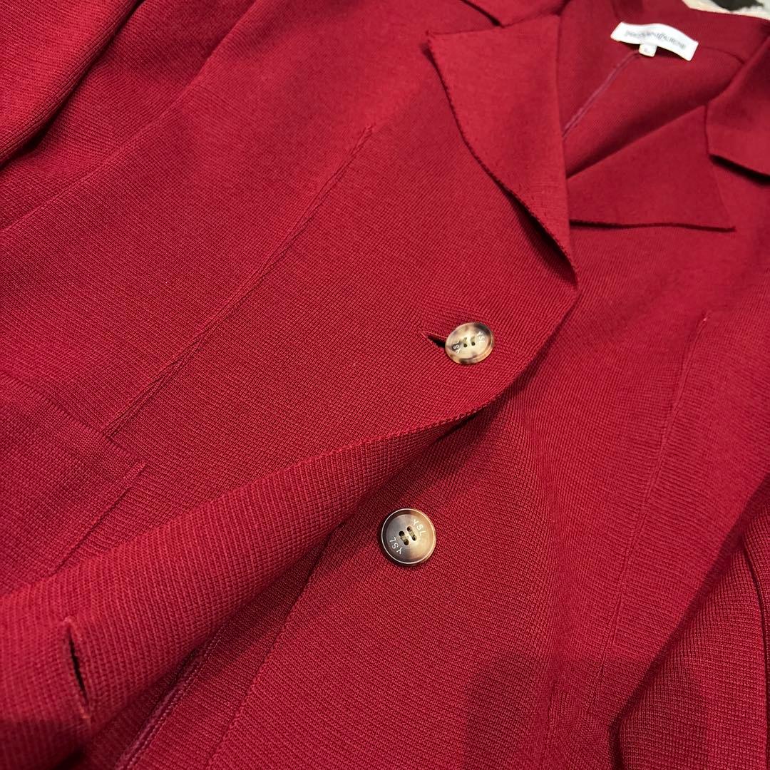 [YSL]赤ニットジャケットL