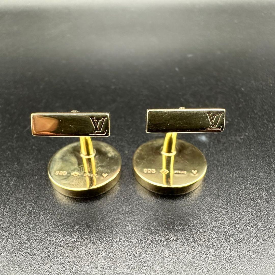 極美品✨　ルイヴィトン　カフス　M64482　ダミエ　シルバー　1301