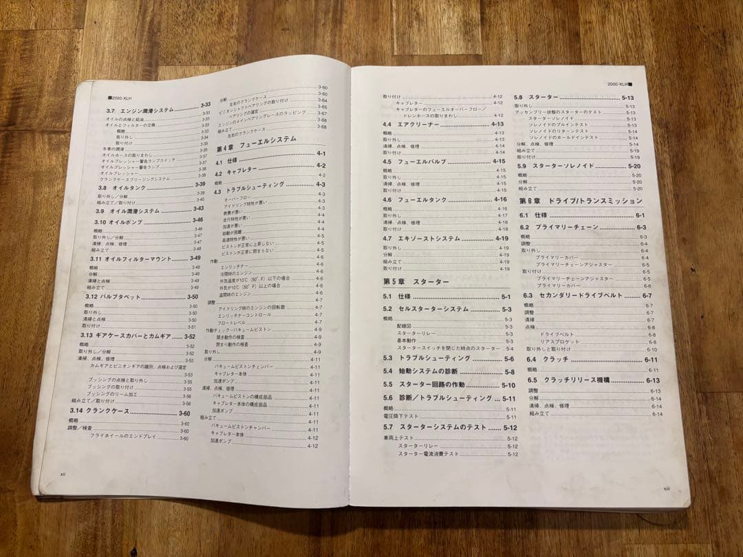 ハーレー　スポーツスター　サービスマニュアル　日本語版　2000 XLH