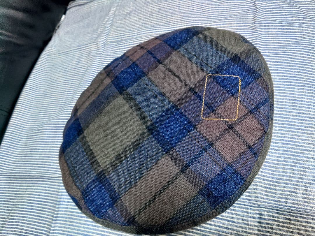 torikko様☆専用　チェック柄とインディゴ裏毛ベレー帽の２点