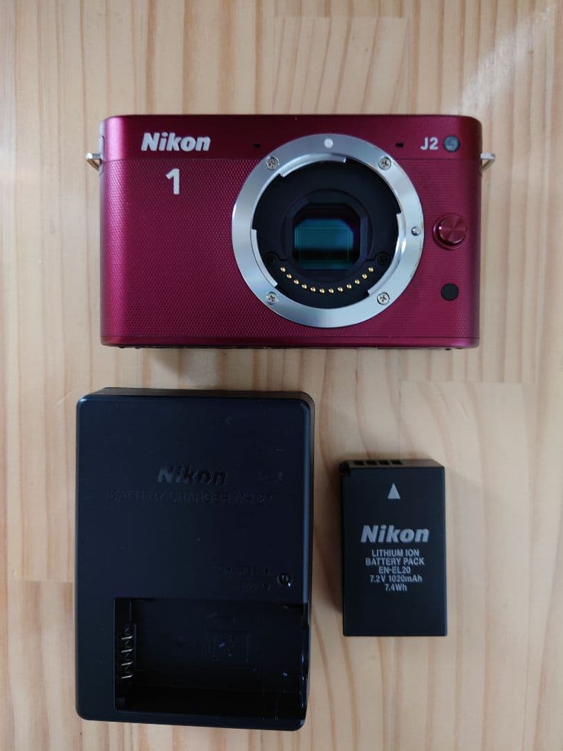 ★実用品★ Nikon ニコン J2 レッド ミラーレス一眼カメラ