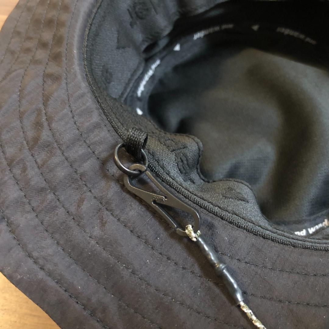 and wander アンドワンダー JQ tape hat 黒 BLACK
