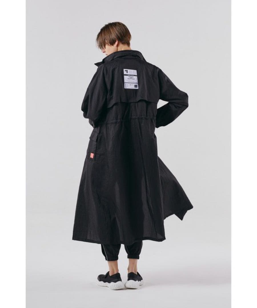 美品 NBB WEEKEND ナイロン撥水シワ加工 フルジップウインドコート