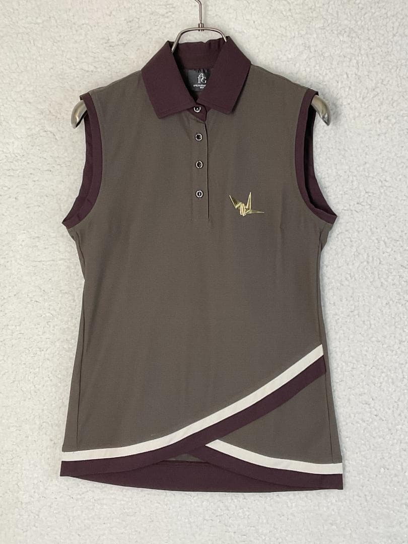 サイズM【未使用】1piu1uguale3 GOLF レイヤノースリーブポロ