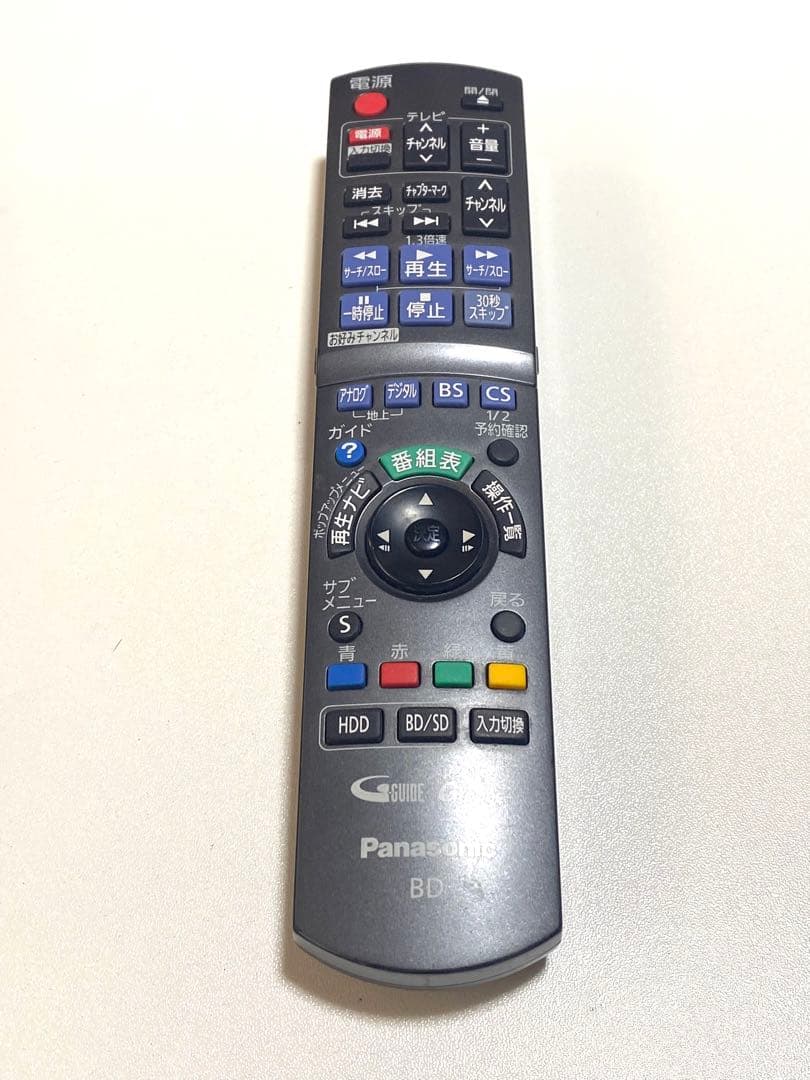 Panasonic BD用リモコン N2QAYB000188 動作品