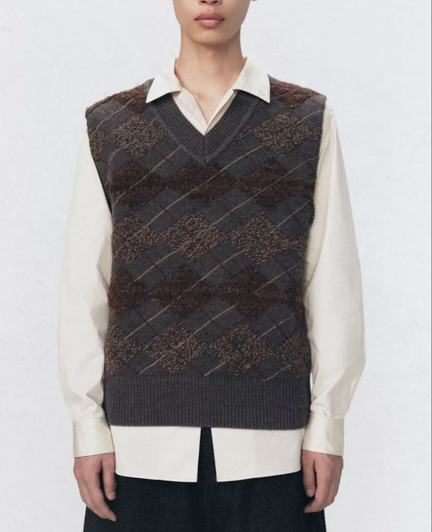 SOSHIOTSUKI×ZARA テクスチャードダイヤモンドニットベスト 新品