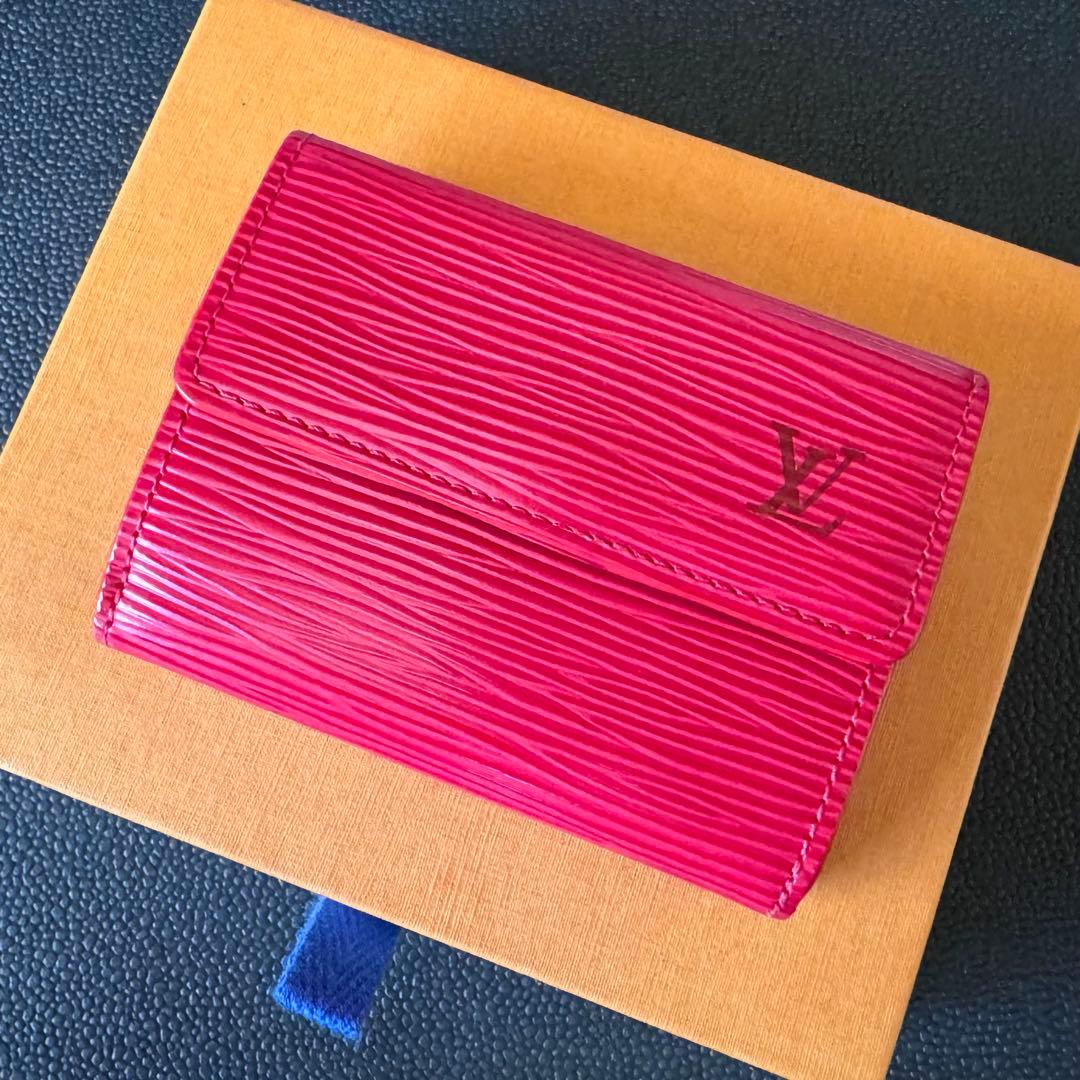 LOUIS VUITTON エピ ルージュ ラドロー &カードケース 美品