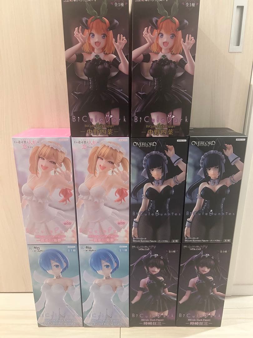 BiCute フィギュア　レム　ナーベラル　中野四葉　時崎狂三　喜多川海夢