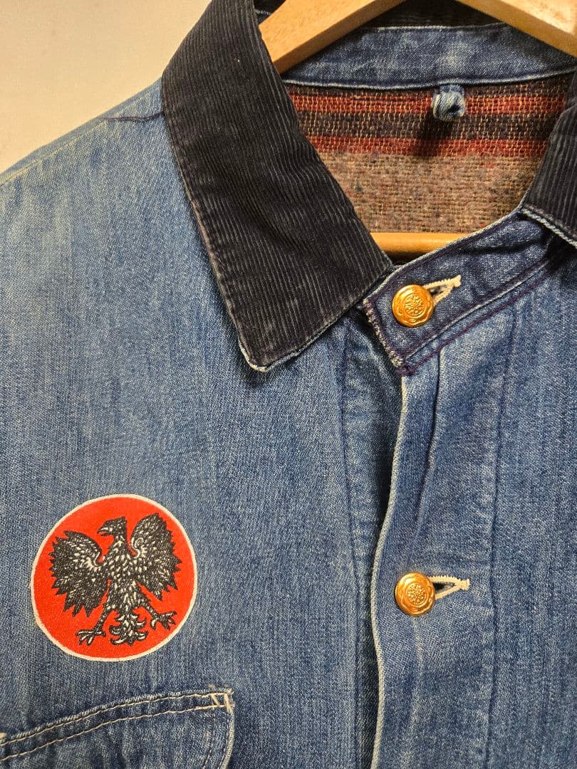 60s70s Wrangler BLUE BELL デニム カバーオール 44