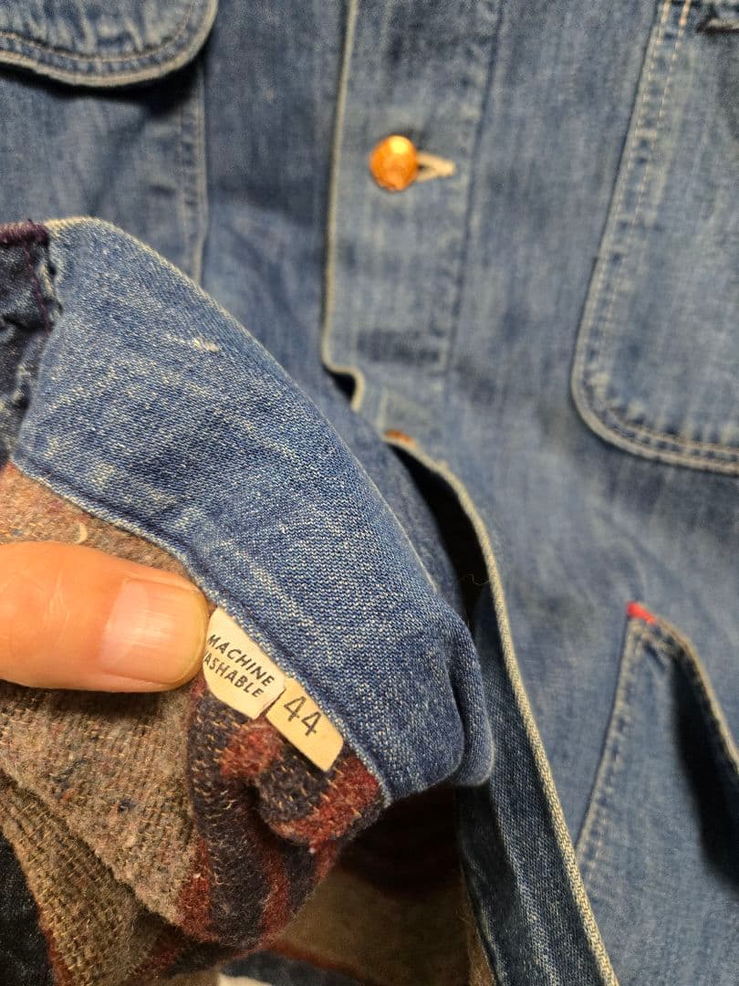 60s70s Wrangler BLUE BELL デニム カバーオール 44