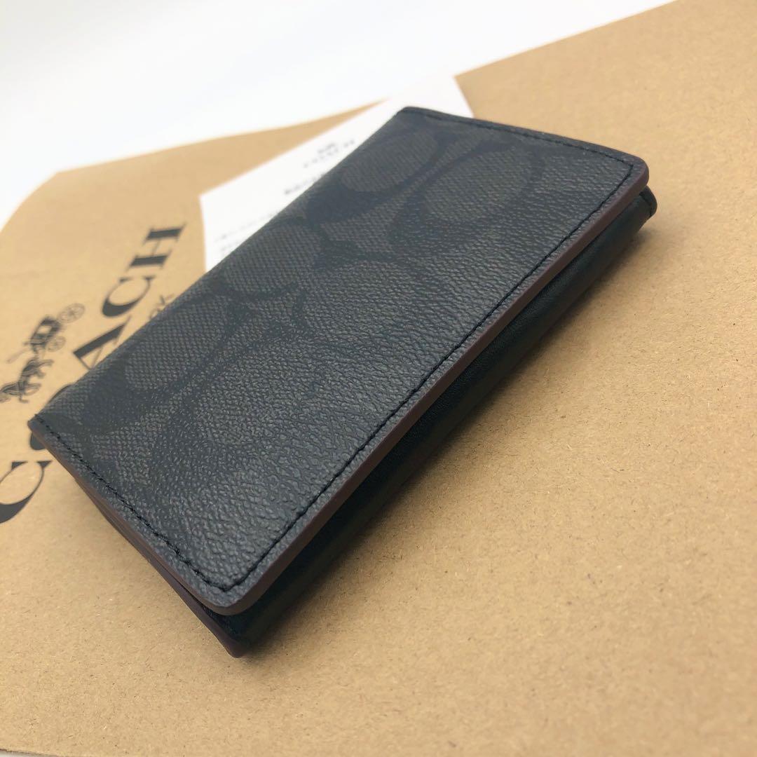 【COACH☆新品】☆ビジネス カードケース シグネチャー ☆名刺入れ☆レザー☆