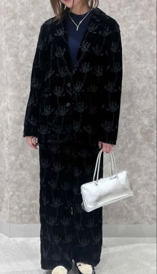 【ヤマダヤ】Ample ダブル刺繍ベロアテーラードジャケット【新品】