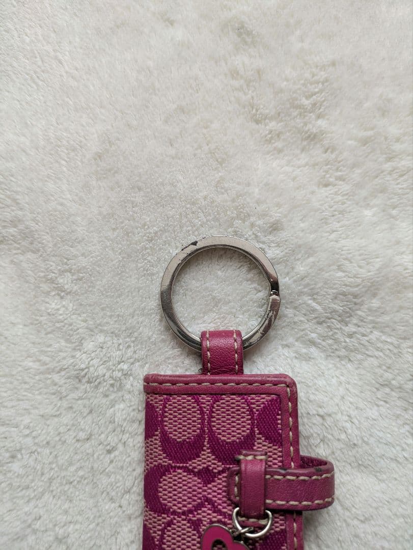 る*い様 COACHのブラウンケースとフォトアルバム型のキーホルダー