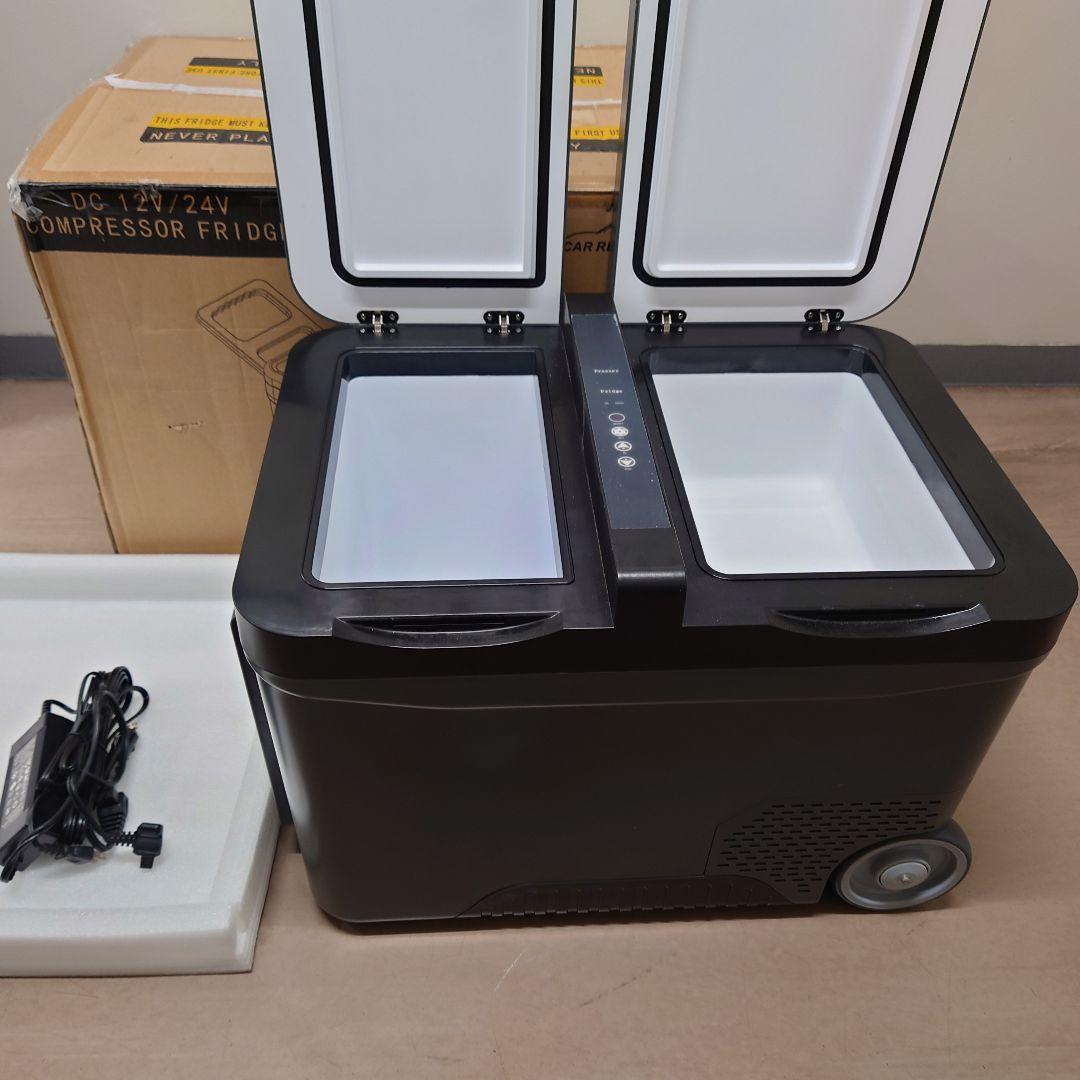 ポータブル冷凍冷蔵庫 2室35L DC 12V/24V コンプレッサー式 車載
