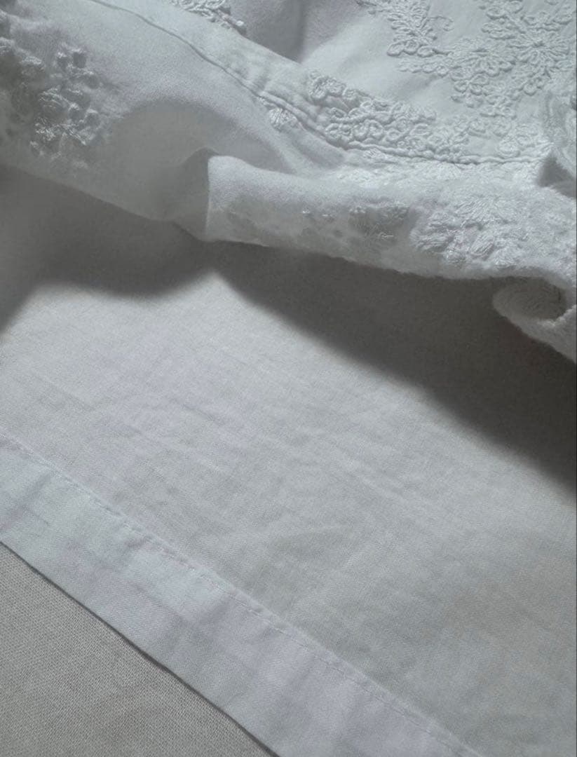 mizuiro ind レーススタンドカラーワイドシャツ