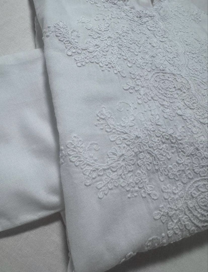 mizuiro ind レーススタンドカラーワイドシャツ