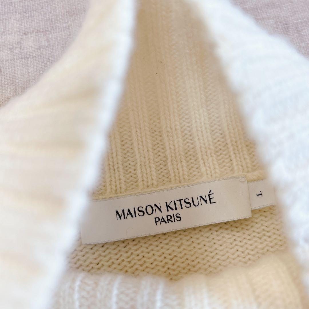 メゾンキツネ ハイネック プルオーバー ニット フォックスヘッド L