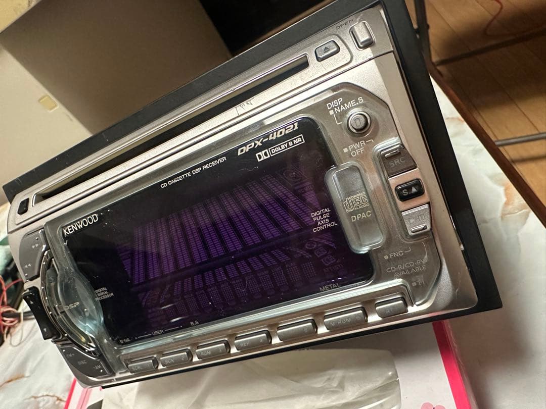 当時物KENWOOD DPX-4021 CDカセットデッキスペアナ