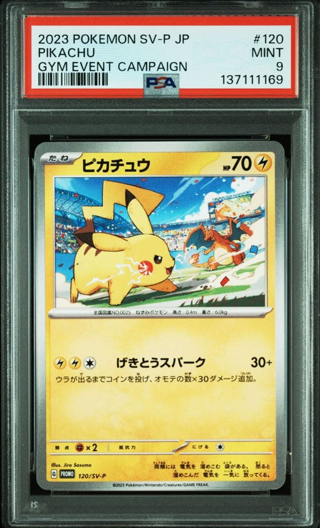 ピカチュウ PROMO SV-Pプロモカード 120/SV-P PSA 8
