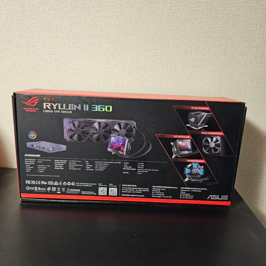 ASUS ROG RYUJIN II 360 水冷CPUクーラー 360mm