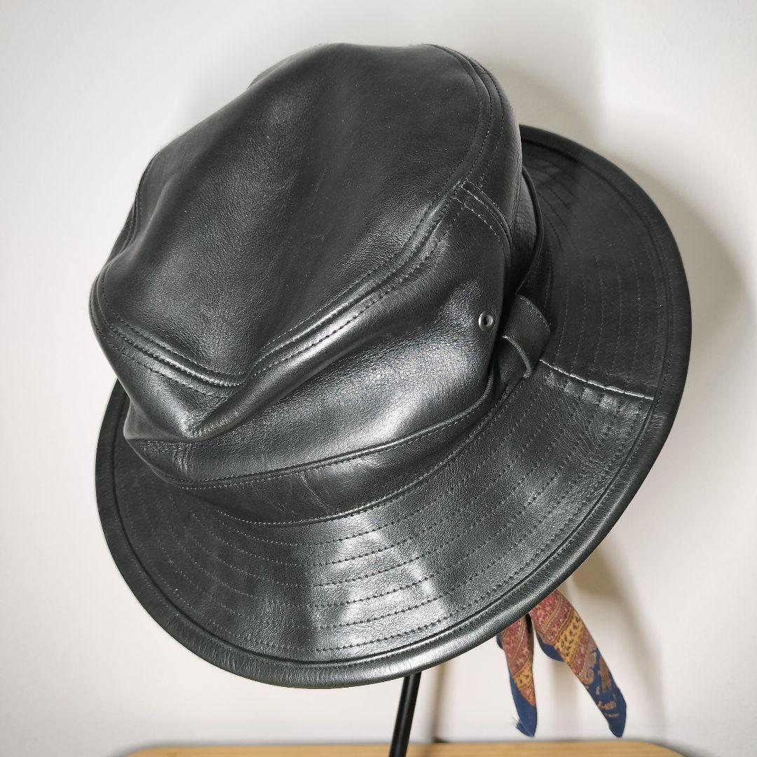【完売品】Mr.FATMAN × WOLFMAN オイルレザーハット L60cm