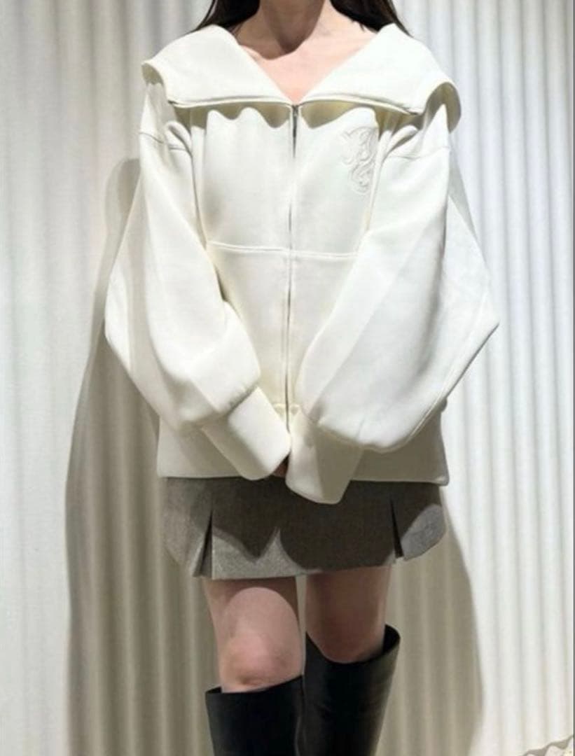 SNIDEL ボリュームパーカー アイボリー