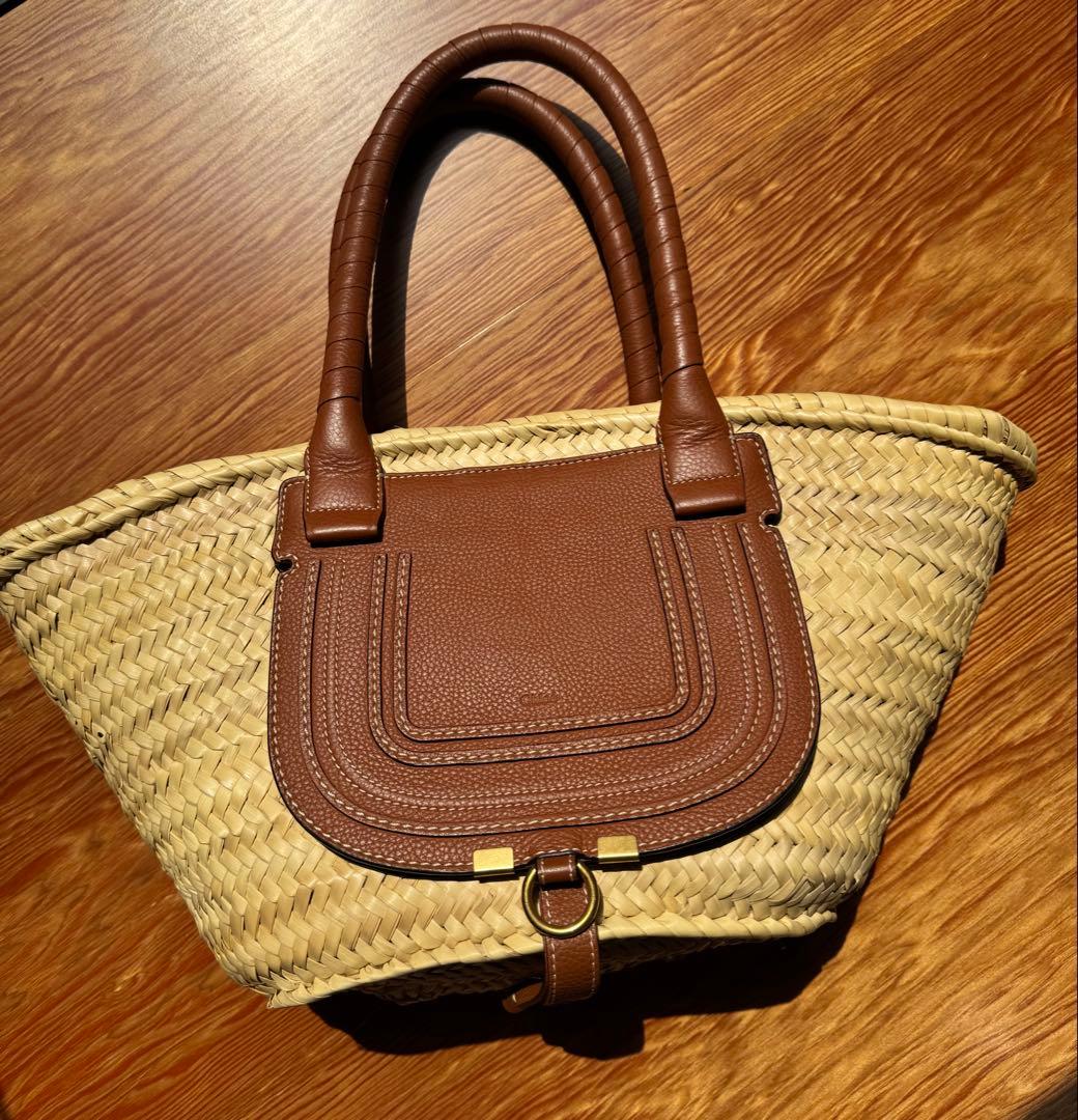 Chloe レザーのかごバッグ