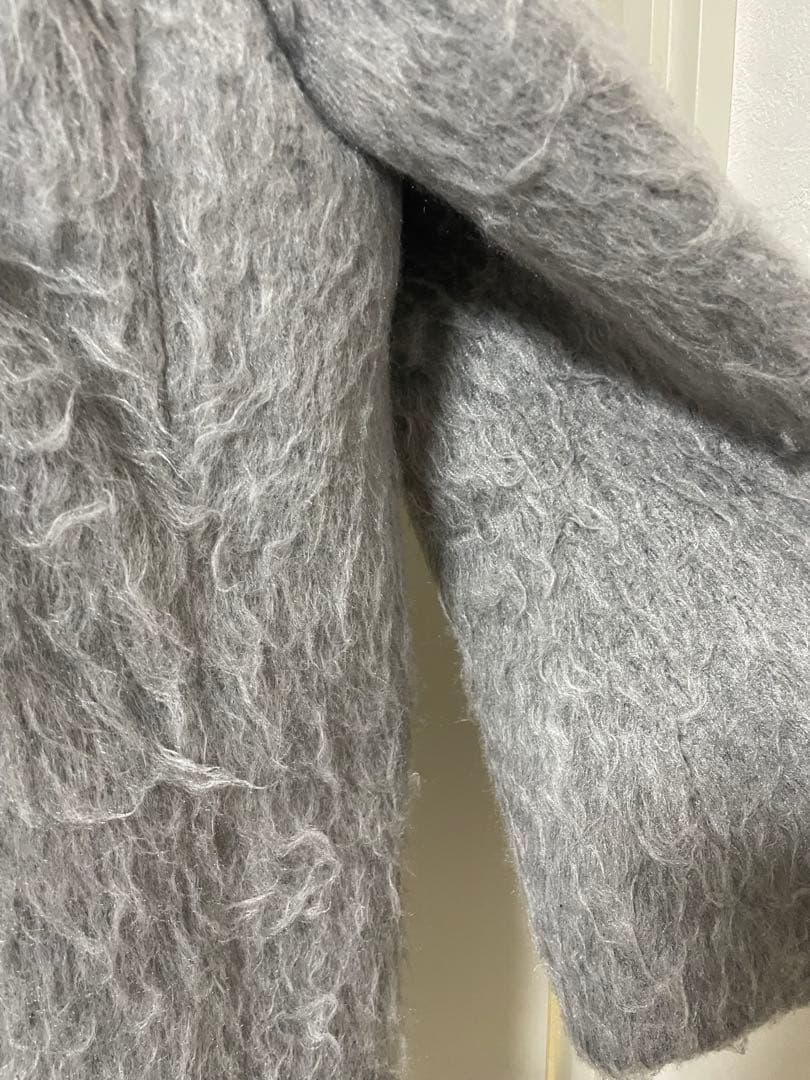 グレー ファーコート BIGシャギーコート フリーサイズ